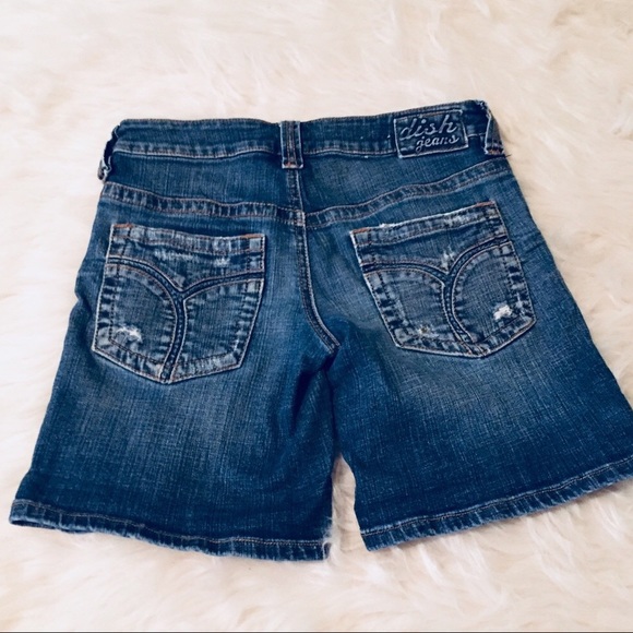 Dish Jeans Distressed Denim Shorts Size 26 - Picture 4 of 7